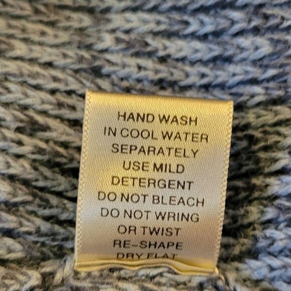 Christopher & Banks Marled Blue 3/4 Sleeve Crewneck Cardigan Sweater Size M - Picture 8 of 8